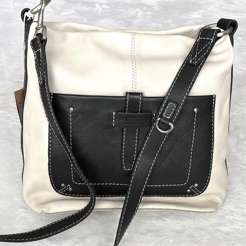 AMERICAN LEATHER CO Logan Leather Convertible Hobo Crossbody Handbag--NWT